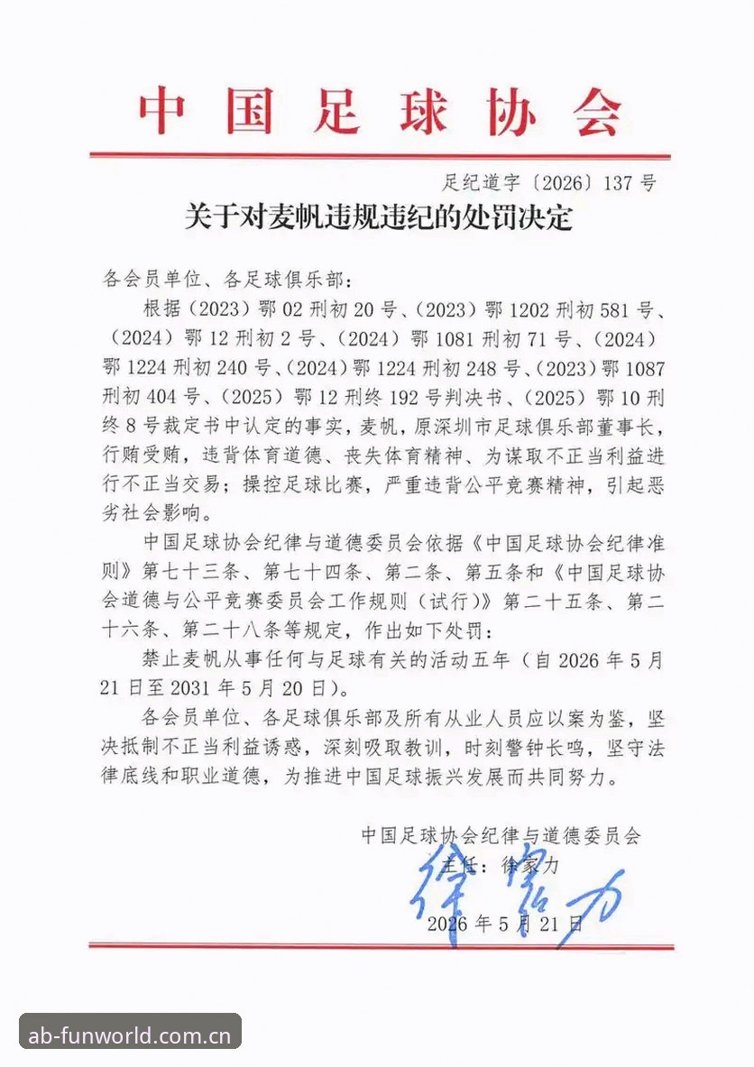 中国足协公布第三批禁足名单，65人受罚引发行业地震，AB娱乐平台深度解读赛事公平性
